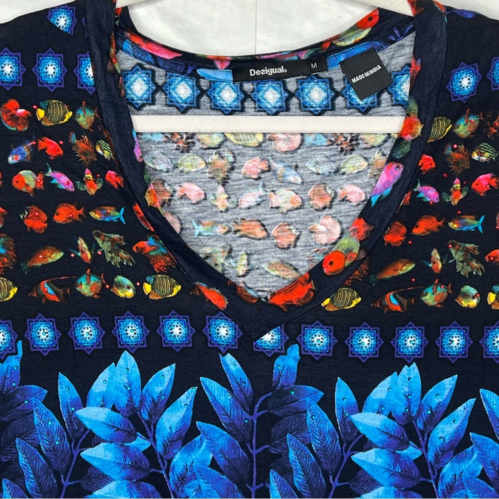 Desigual Tropical Fish Erika Tee Medium - Picture 3 of 7